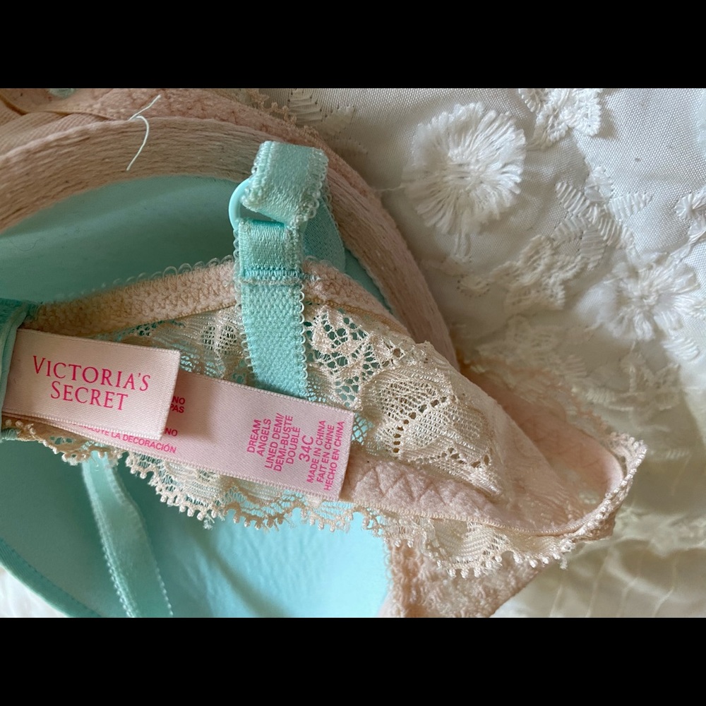 Sea-foam Green Victoria Secret Bra with Jewels! - Picture 3 of 3